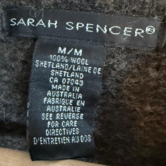 Sarah Spencer 100% Wool Zip Hoodie Sweater - Size M - Made in Australia - Picture 6 of 10